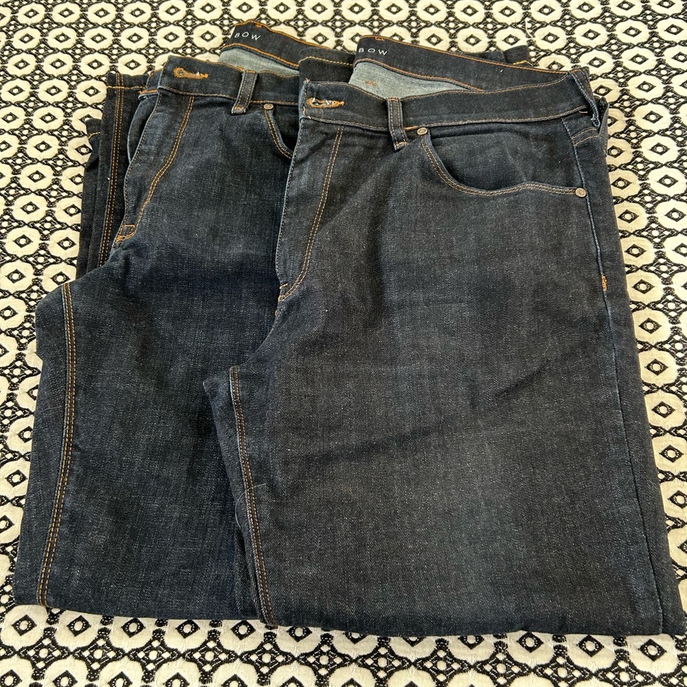 Men's Mott and Bow Jeans Dark Rinse 36x28 Two Pair